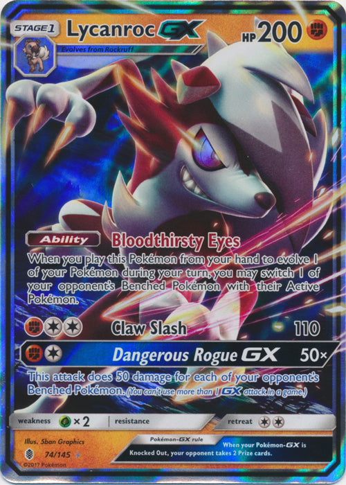 Lycanroc GX - 74/145 - Ultra Rare | SM -  Guardians Rising