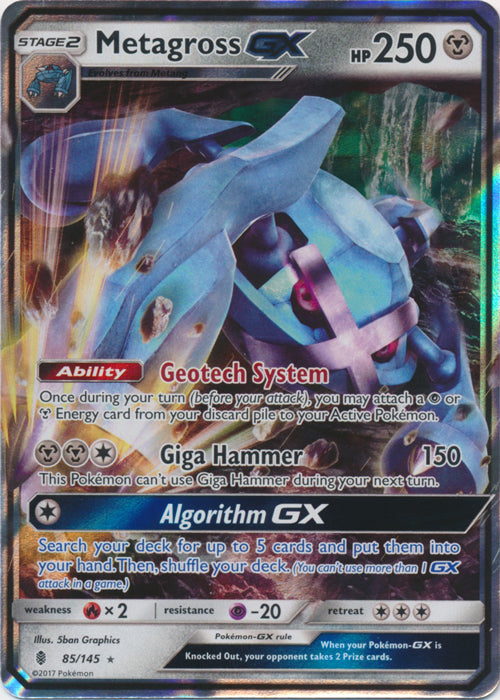 Metagross GX - 85/145 - Ultra Rare | SM -  Guardians Rising