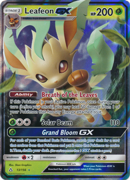 Leafeon GX - 13/156 - Ultra Rare | Sun and Moon Ultra Prism