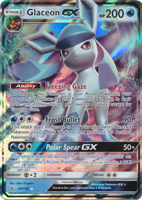 Glaceon GX - 39/156 - Ultra Rare | Sun and Moon Ultra Prism
