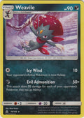 Weavile - 74/156 - Holo Rare | Sun and Moon Ultra Prism