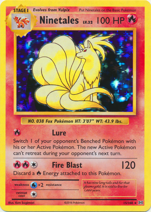 Ninetales - 15/108 - Holo Rare | XY - Evolutions
