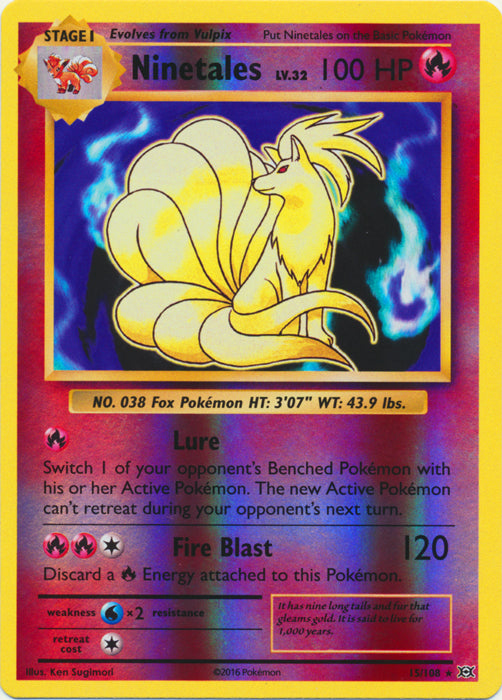 Ninetales - 15/108 - Holo Rare - Reverse Holo | XY - Evolutions