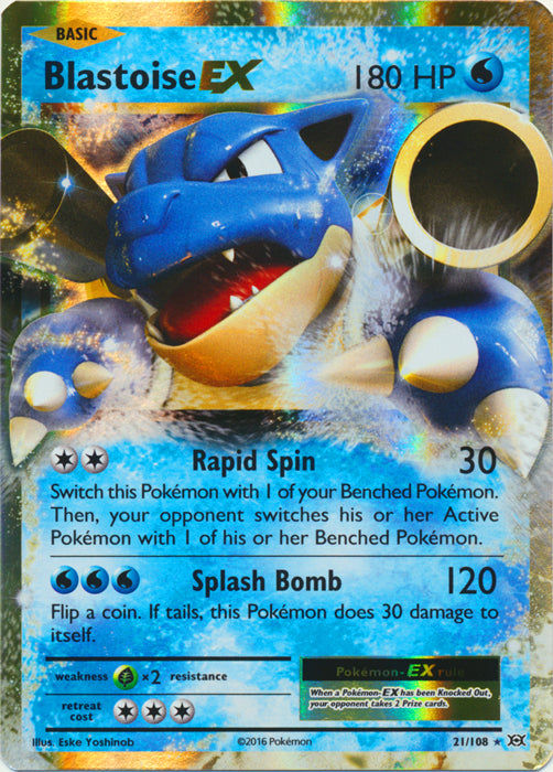 Blastoise - EX - 21/108 - Holo Rare ex | XY - Evolutions