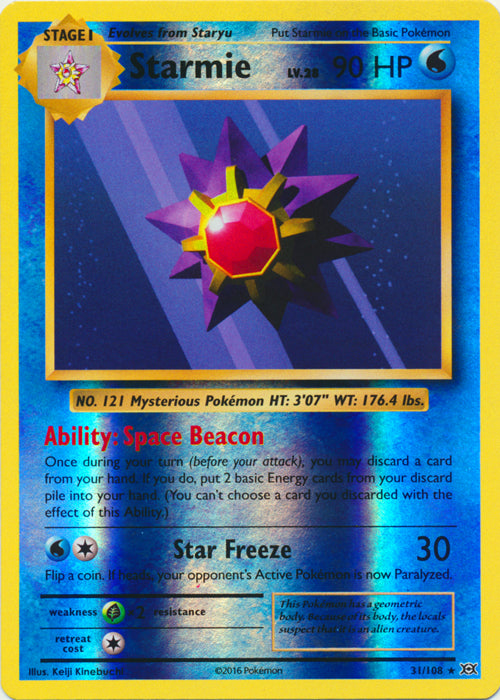 Starmie - 31/108 - Rare - Reverse Holo | XY - Evolutions