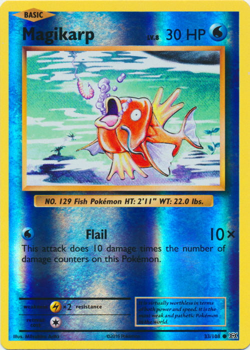 Magikarp - 33/108 - Common - Reverse Holo | XY - Evolutions