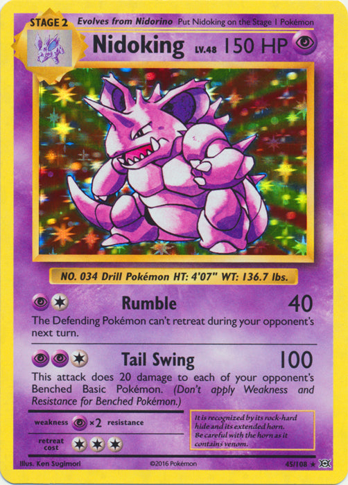 Nidoking - 45/108 - Holo Rare | XY - Evolutions