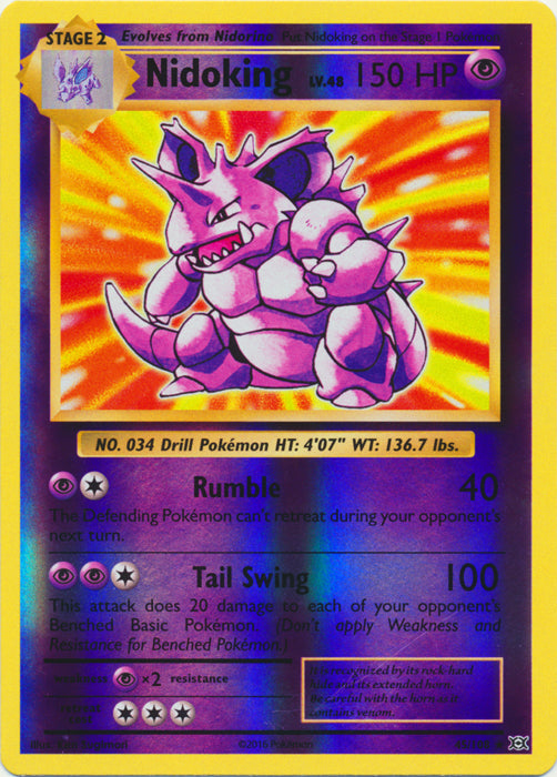Nidoking - 45/108 - Holo Rare - Reverse Holo | XY - Evolutions