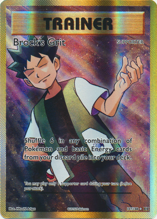 Brock's Grit - 107/108 - Full Art Ultra Rare | XY - Evolutions