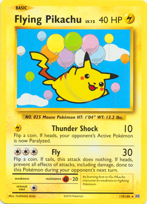 Flying Pikachu - 110/108 - Secret Rare | XY - Evolutions
