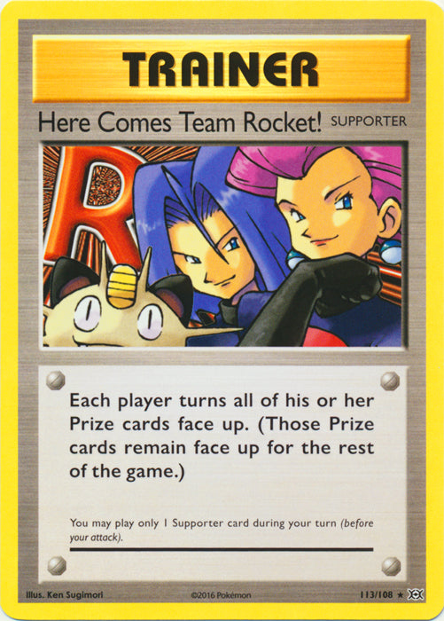 Here Comes Team Rocket! - 113/108 - Secret Rare | XY - Evolutions
