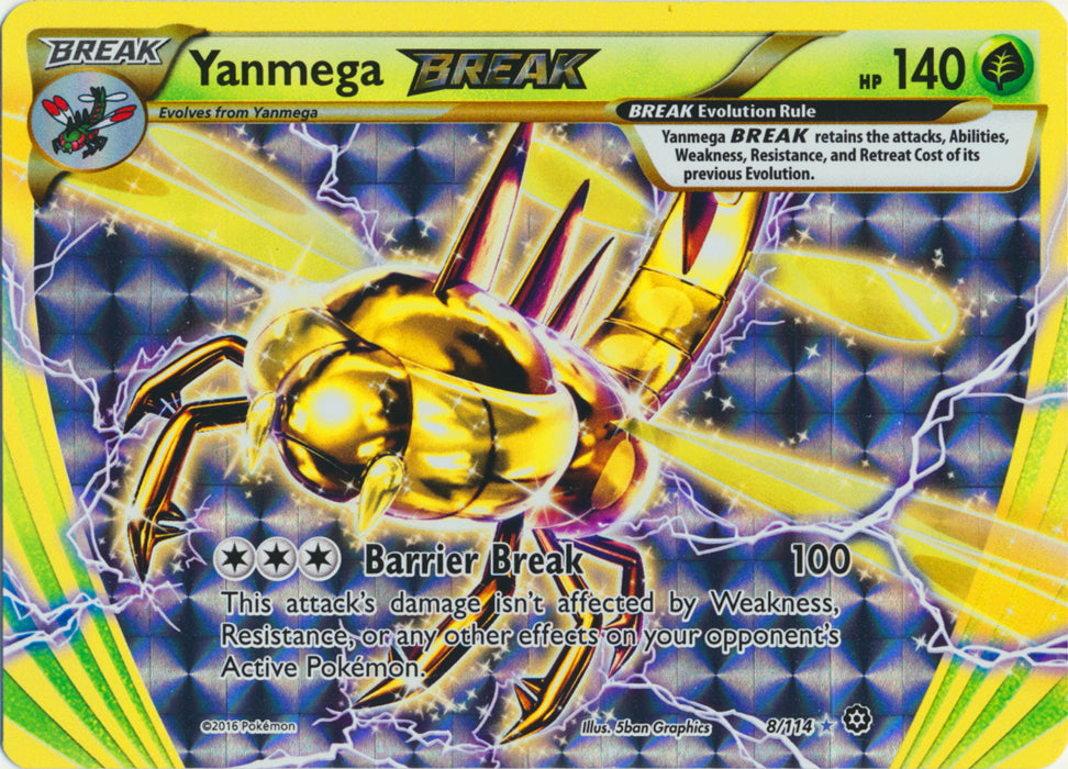 Yanmega BREAK - 8/114 - Rare BREAK | XY - Steam Siege