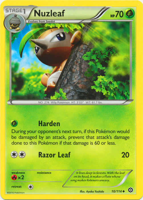 Nuzleaf - 10/114 - Uncommon | XY - Steam Siege