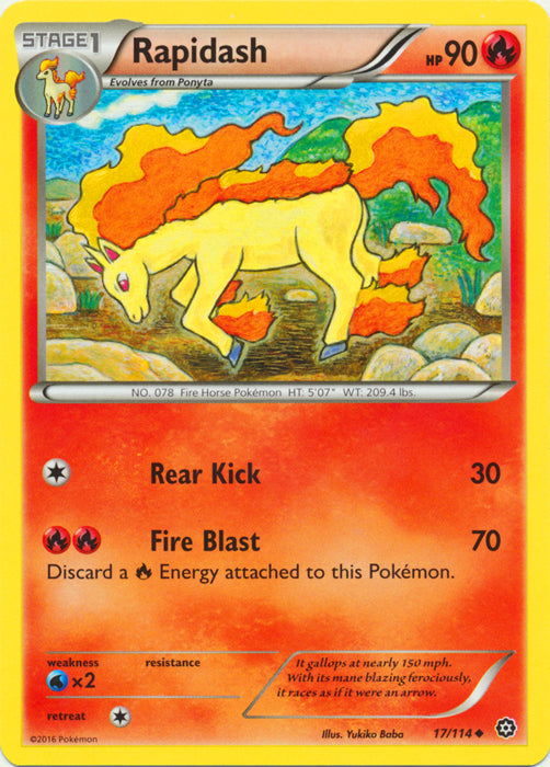 Rapidash - 17/114 - Uncommon | XY - Steam Siege