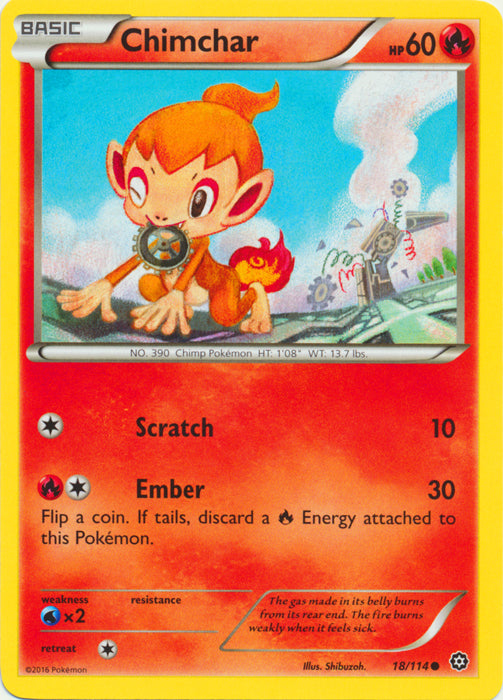 Chimchar - 18/114 - Common | XY - Steam Siege