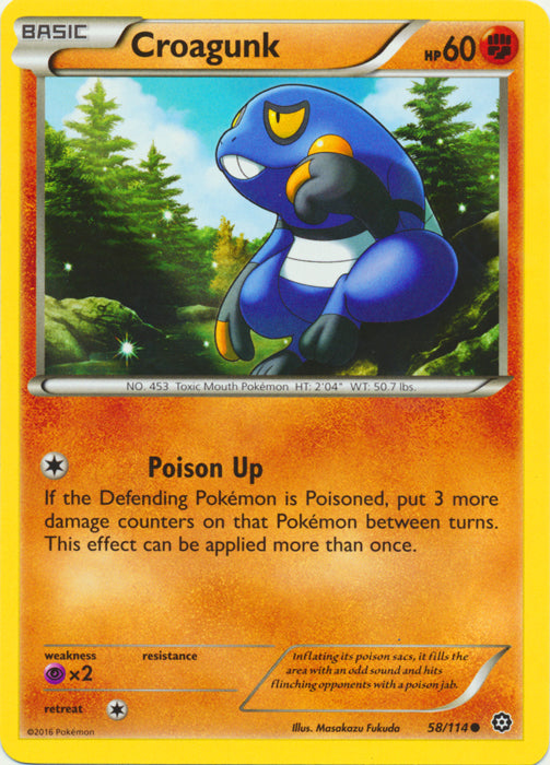 Croagunk - 58/114 - Common | XY - Steam Siege