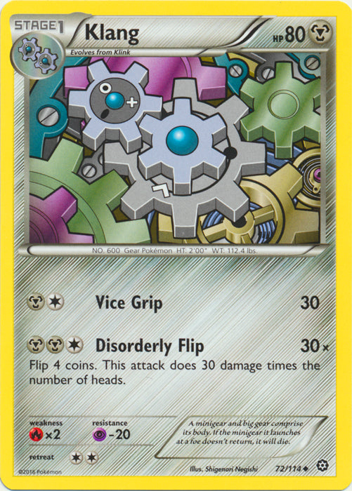 Klang - 72/114 - Uncommon | XY - Steam Siege