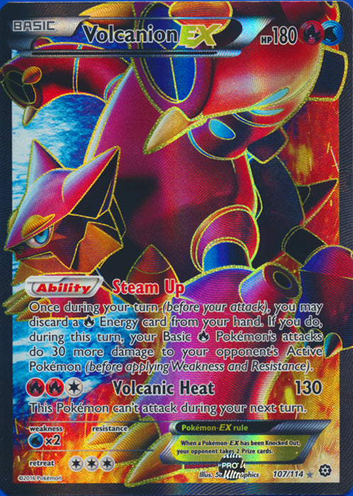 Volcanion-EX - 107/114 - Full Art Ultra Rare | XY - Steam Siege