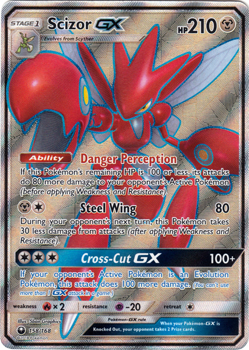 Scizor GX - 158/168 - Ultra Rare - Full Art | SM -  Celestial Storm