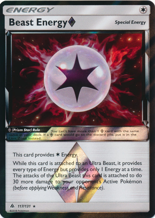 Beast Energy Prism Star - 117/131 - Holo Rare | SM -  Forbidden Light