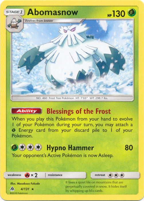 Abomasnow - 4/131 - Rare | SM -  Forbidden Light