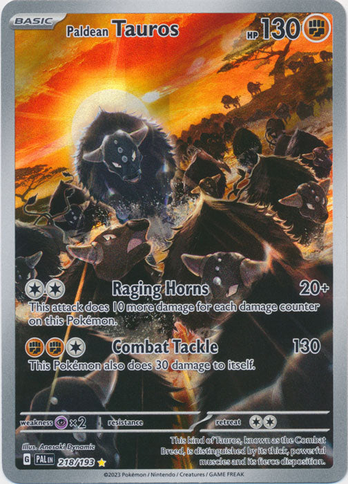 Paldean Tauros - 218/193 - Illustration Rare | SV - Paldea Evolved