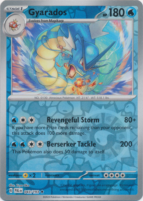 Gyarados - 043/193 - Holo Rare - Reverse Holo | SV - Paldea Evolved