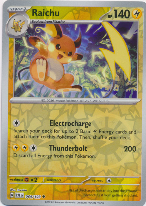 Raichu - 064/193 - Uncommon - Reverse Holo | SV - Paldea Evolved