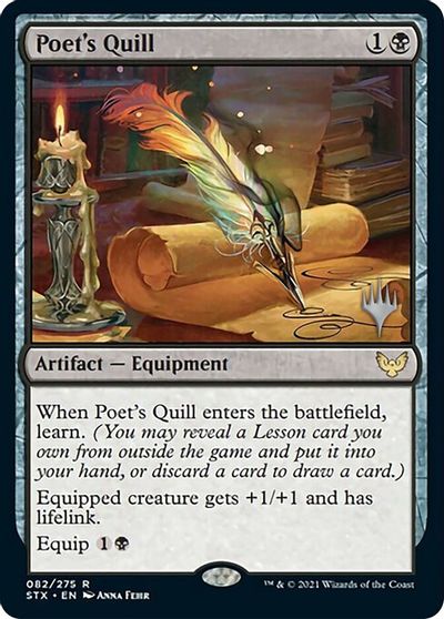 Poet's Quill - Foil - Promo Pack | Promo Pack: Strixhaven