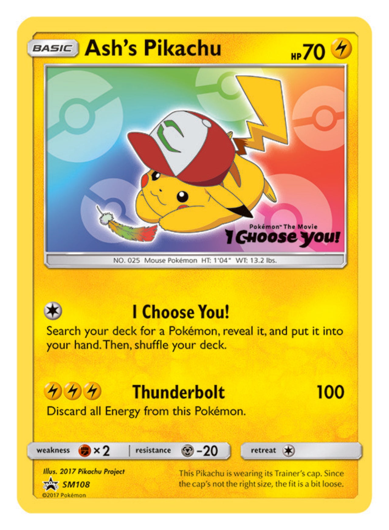 Ash's Pikachu - SM108 - Promo | SM Black Star Promos