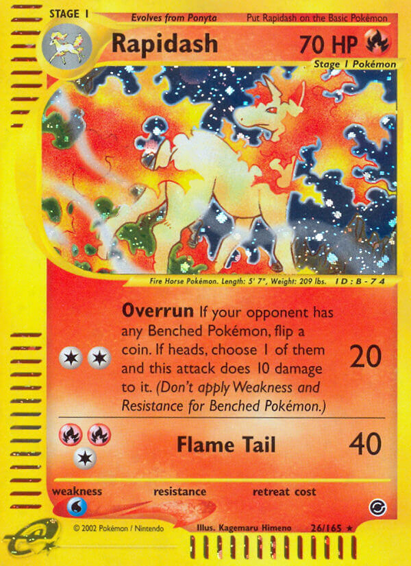 Rapidash - 26/165 - Holo Rare | Expedition