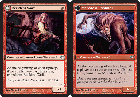 Reckless Waif // Merciless Predator - Foil | Innistrad