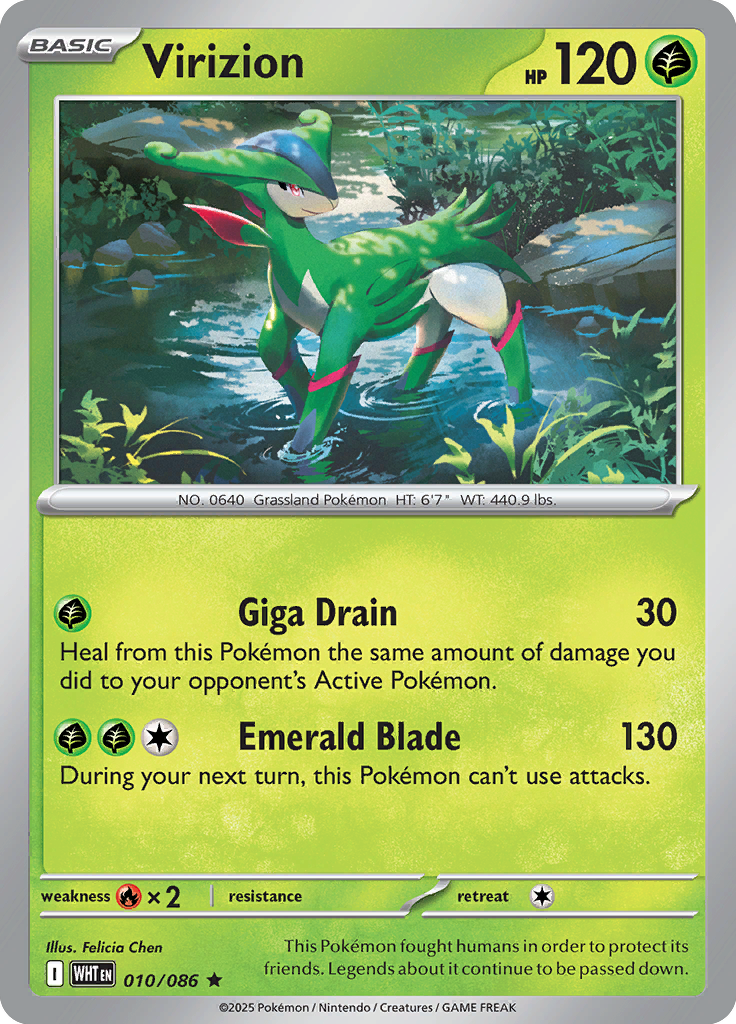Virizion - 010/086 - Rare - Reverse | SV - White Flare