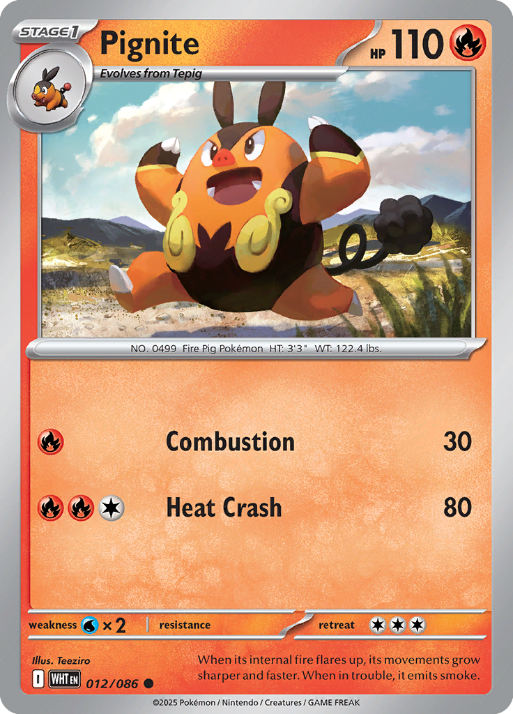 Pignite - 012/086 - Reverse Holo | SV - White Flare