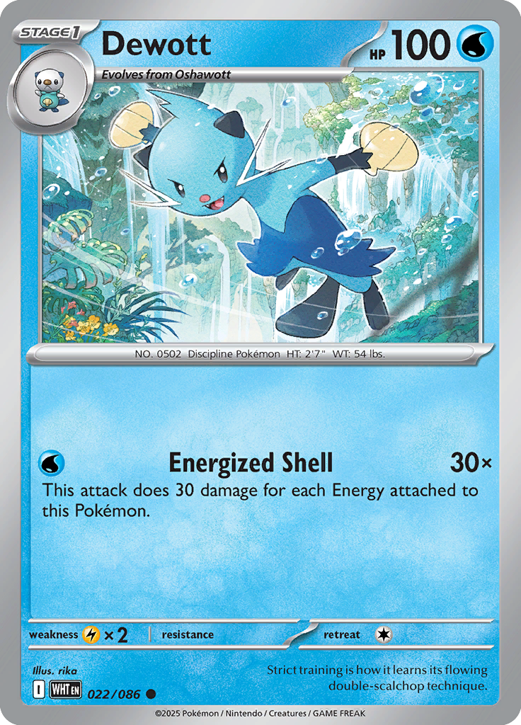 Dewott - 022/086 - Reverse Holo | SV - White Flare