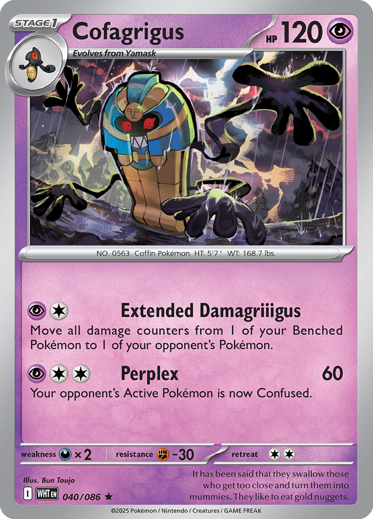 Cofagrigus - 040/086 - Rare - Reverse | SV - White Flare