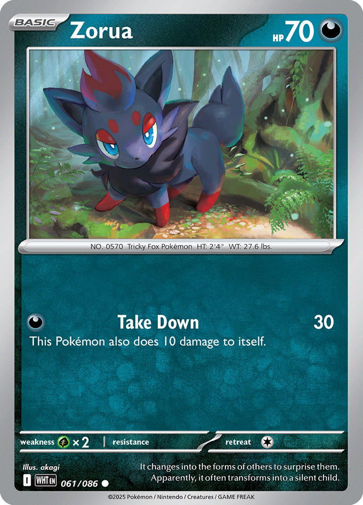 Zorua - 061/086 - Reverse Holo | SV - White Flare