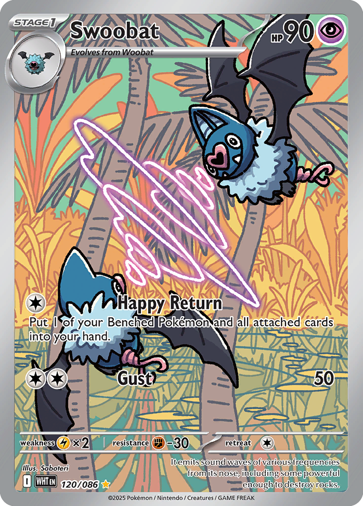 Swoobat - 120/086 - Illustration Rare | SV - White Flare