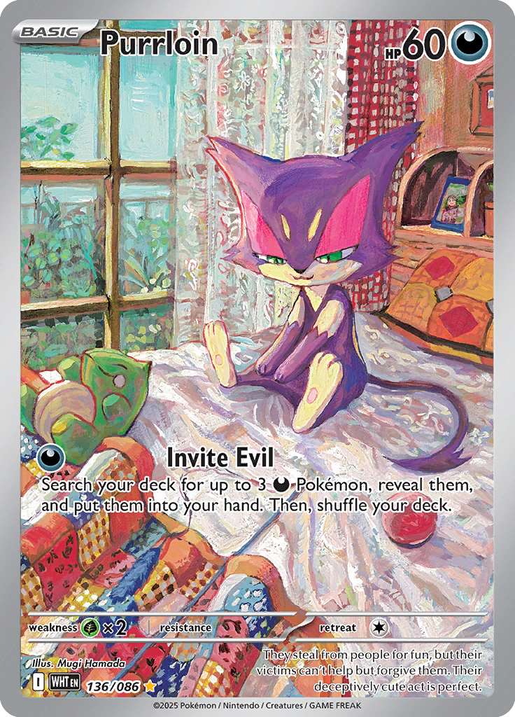 Purrloin - 136/086 - Illustration | SV - White Flare