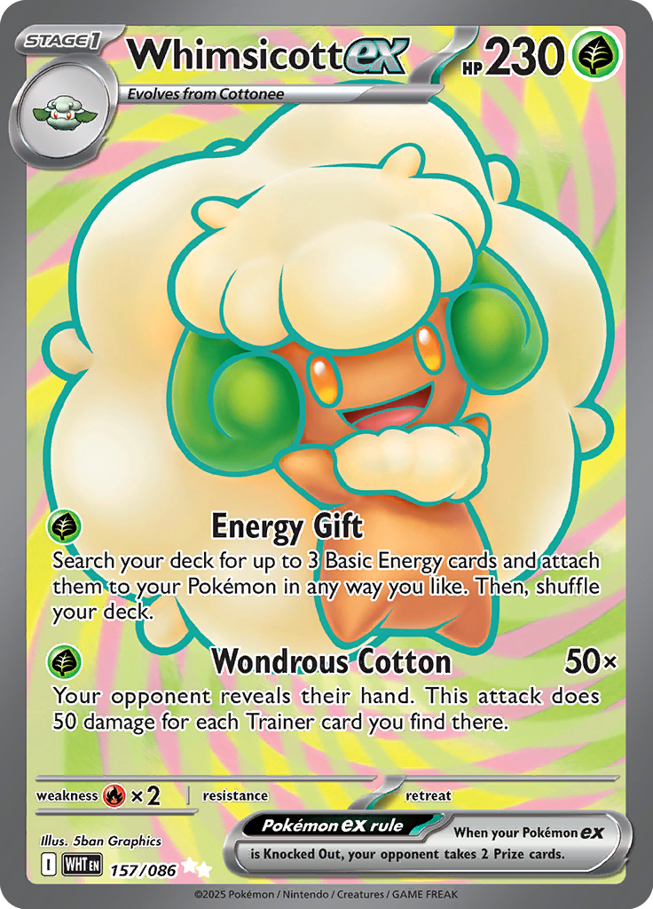 Whimsicott ex - 157/086 - Ultra Rare | SV - White Flare