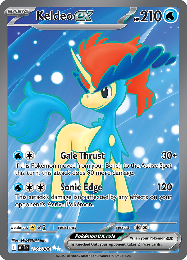 Keldeo ex - 159/086 - Ultra Rare | SV - White Flare