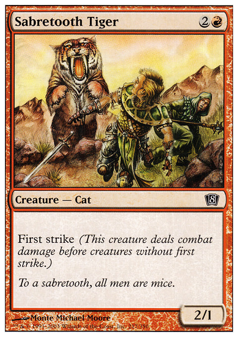 Sabretooth Tiger - Foil | 8th Edition