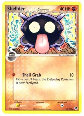 Shellder (Delta Species) - 63/101 - Common | EX Dragon Frontiers