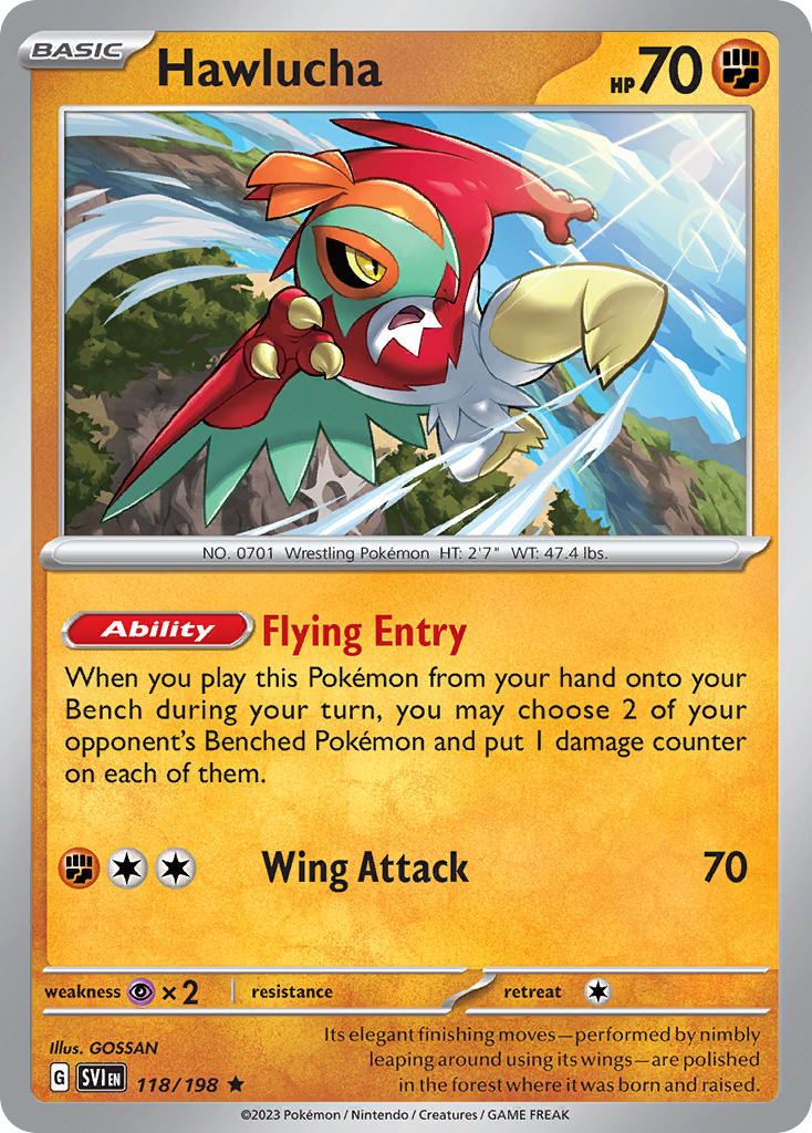 Hawlucha - 118/198 - Holo Rare | SV - Base Set