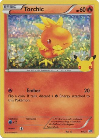 Torchic - 11/25 - Holo | McDonald's 25th Anniversary Promos