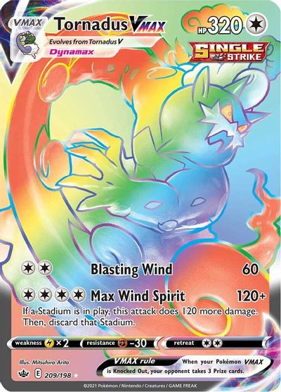 Tornadus VMAX - 209/198 - Secret Rare | SWSH - Chilling Reign