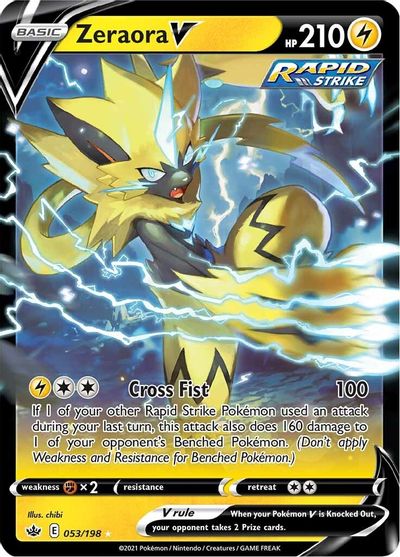 Zeraora V - 053/198 - Ultra Rare | SWSH - Chilling Reign