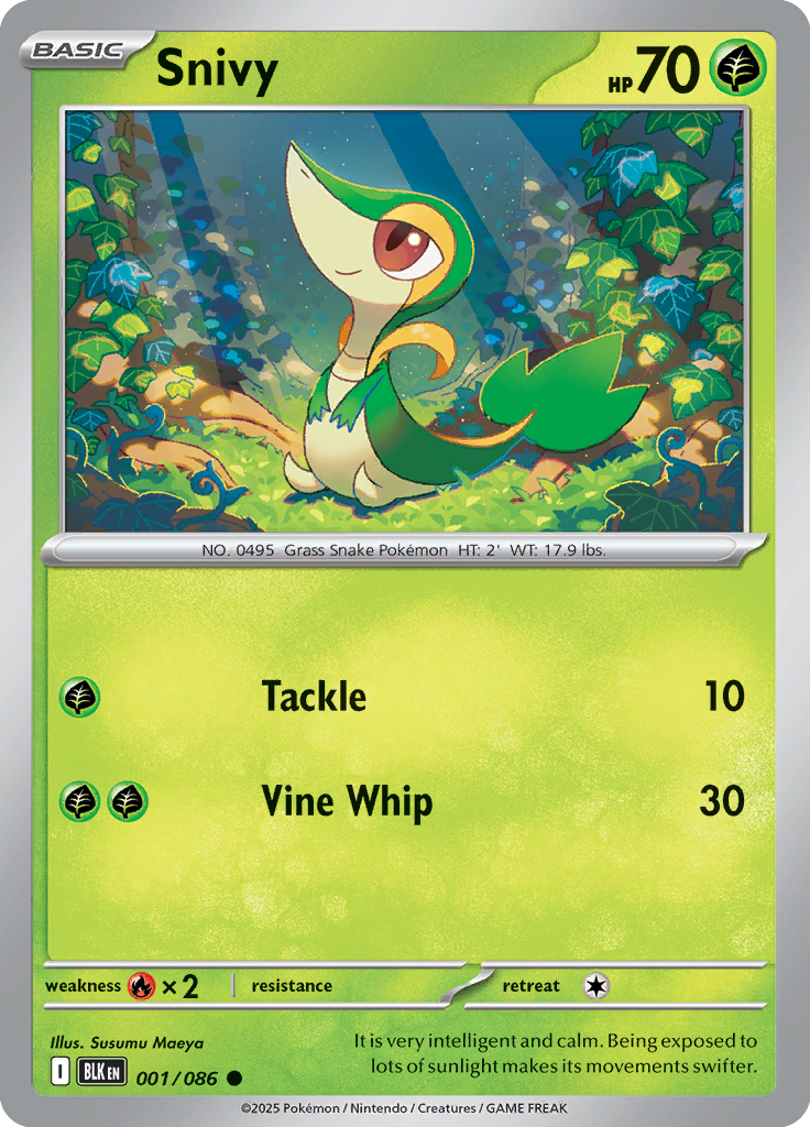 Snivy - 001/086 - Reverse Holo | SV - Black Bolt