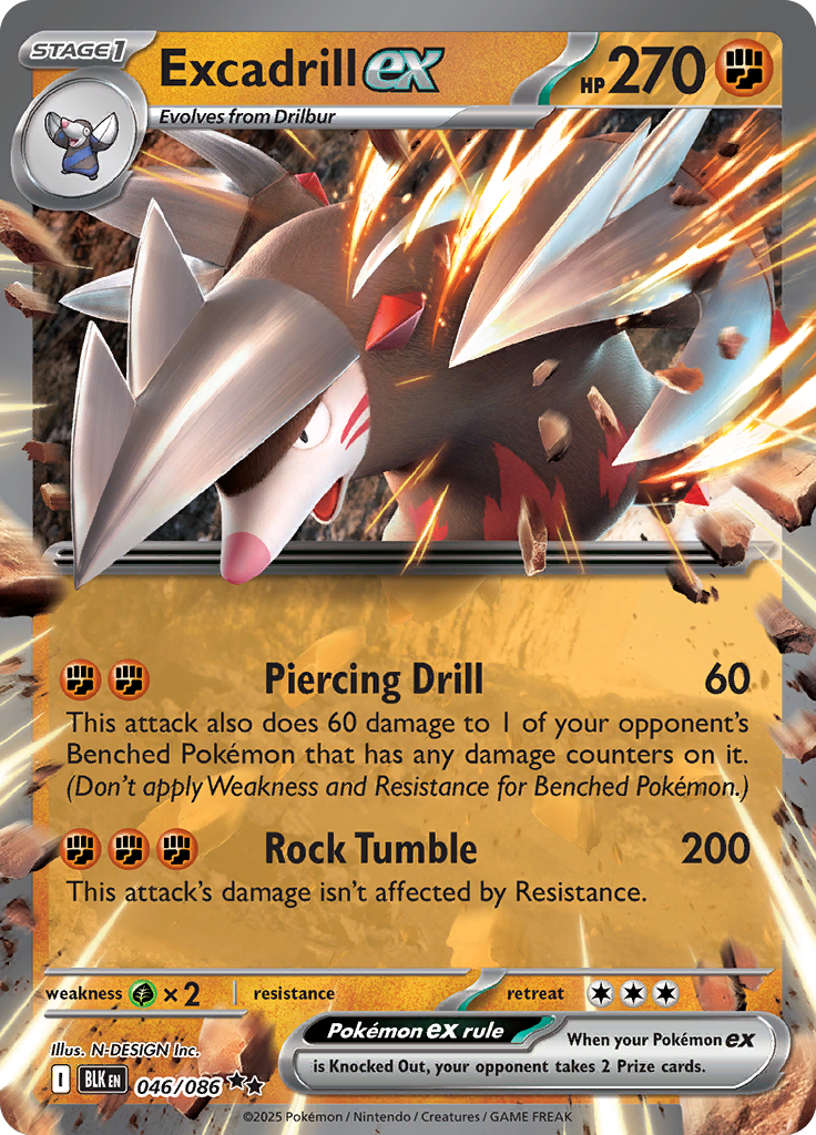 Excadrill ex - 046/086 - Double Rare | SV - Black Bolt