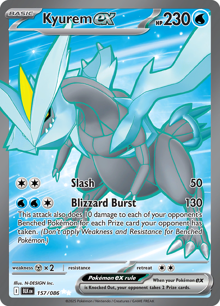 Kyurem ex - 157/086 - Secret Rare | SV - Black Bolt